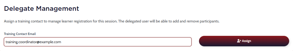 Delegate management responsibilities to another user